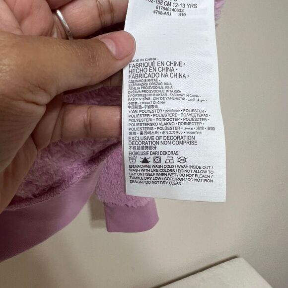 Levi’s Pink Lavender Girls Sherpa Fleece Pullover Large - Picture 5 of 9